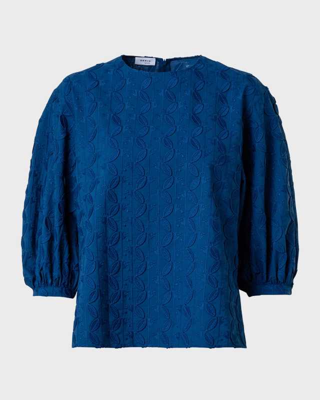 Bird Superpose Embroidered Blouse